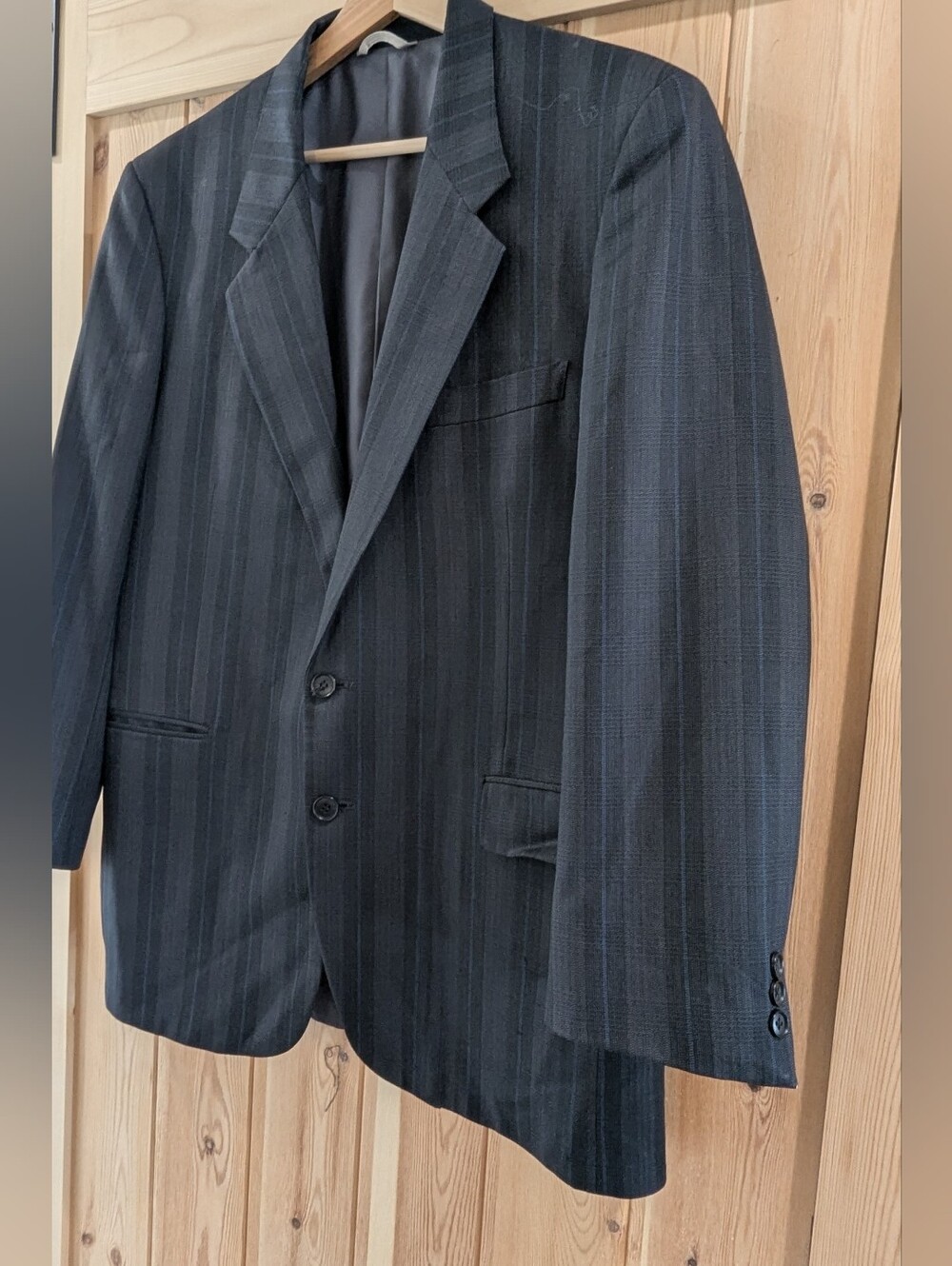 TALLIA Charcoal Pinstripe Virgin Wool Blazer - Picture 3 of 7